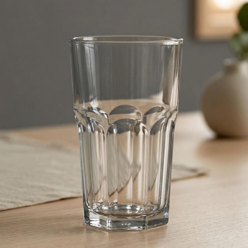 Jogo De Copos Em Vidro Kit 6 Peças Cozinha Água Suco Drink Refrigerante 350ml Mesa Posta Casa Nova — imagen 5