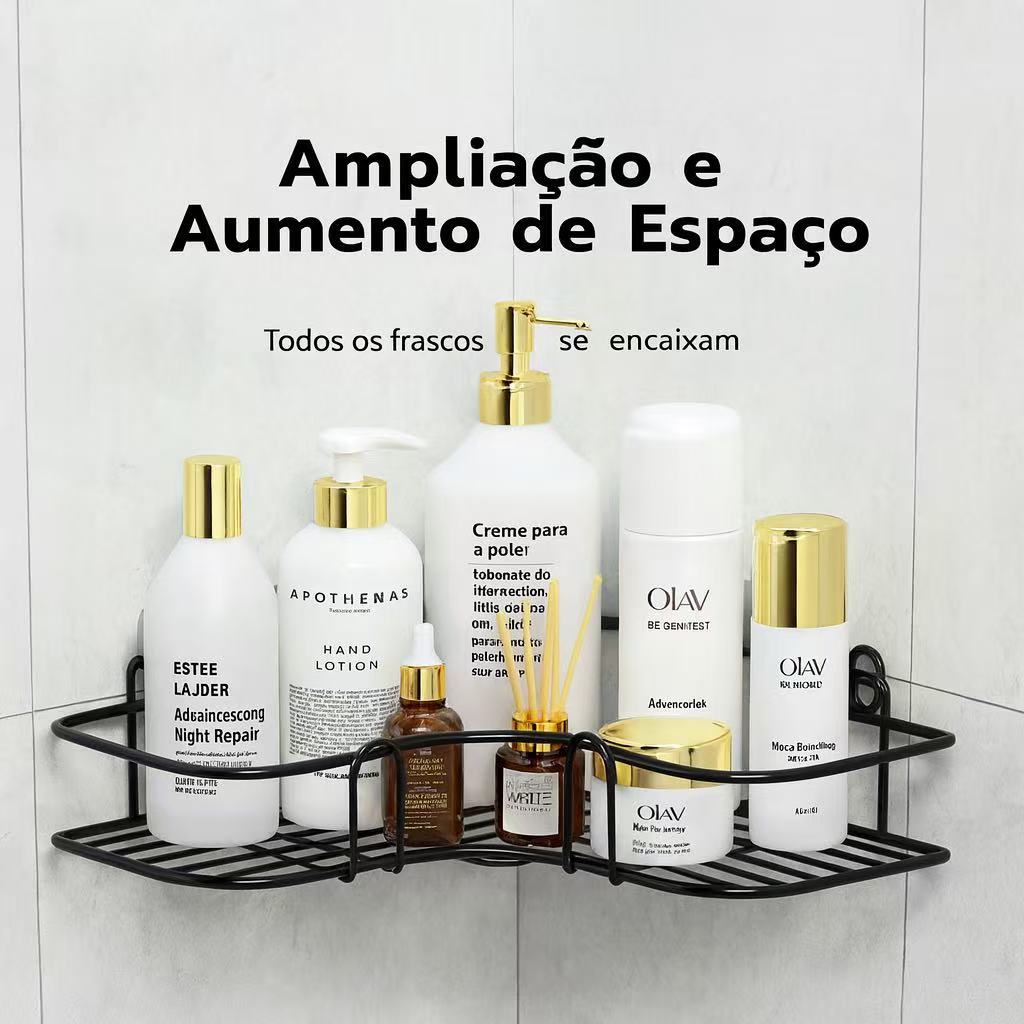 Prateleiras para Banheiro com Suporte e Alto Adesivos – Organizador de Shampoo, Sabonete, Cozinha e Lavanderia — imagen 2