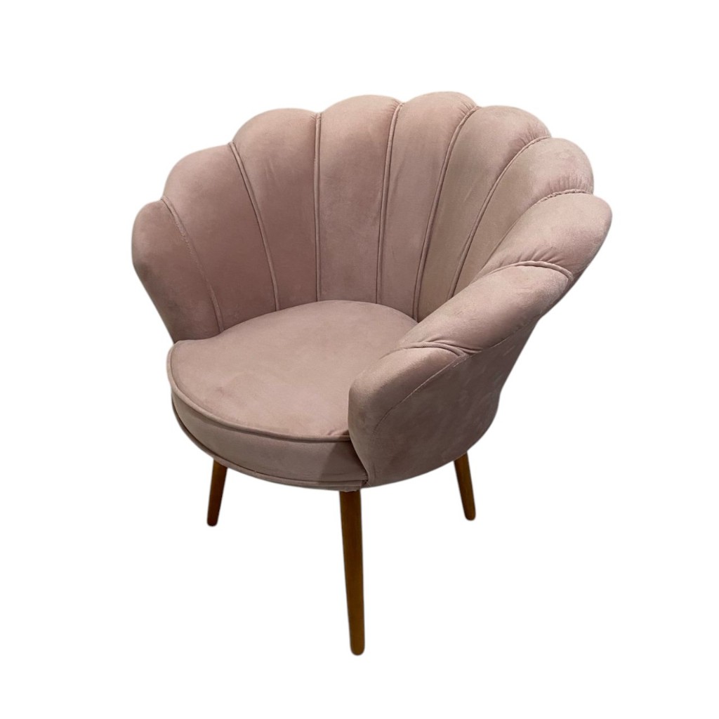 Poltrona Decorativa Pétala luxo Tecido Veludo Pés Palito Sala, quarto e recepção. — imagen 7