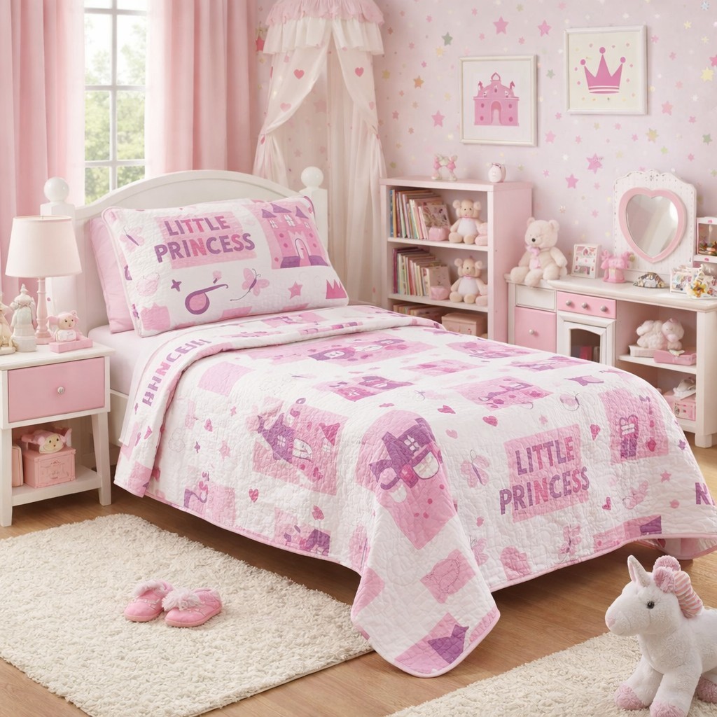 Kit Colcha Boutis Cobre Leito Solteiro Infantil Menina e menino Unissex 2 Peças — imagen 5