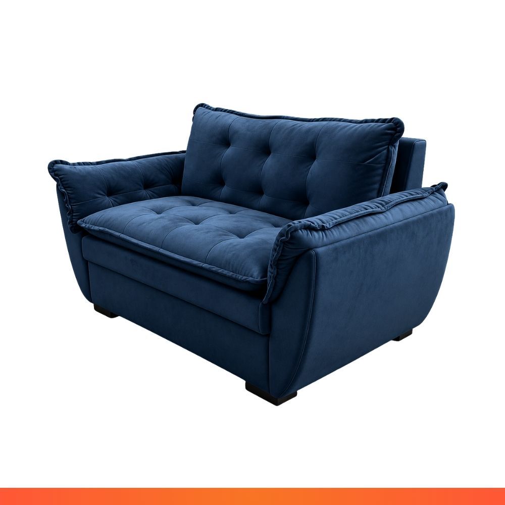 Sofá  2 Lugares Namoradeira Safira 1,55m Suede Extra Macio — imagen 6
