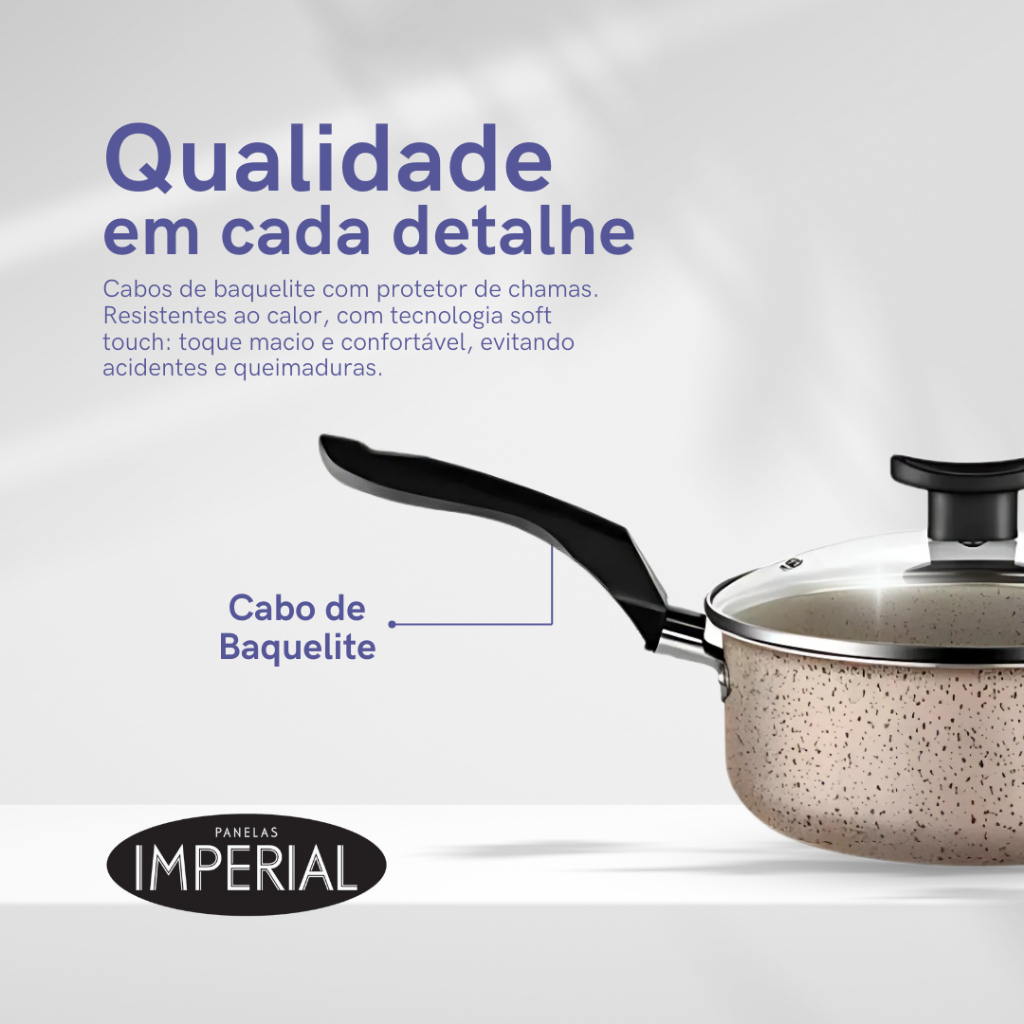 Jogo De Panelas 10 Peças Antiaderente Conjunto Caçarola Frigideira Fervedor Cor Coffee Cappuccino Kit Talheres — imagen 5