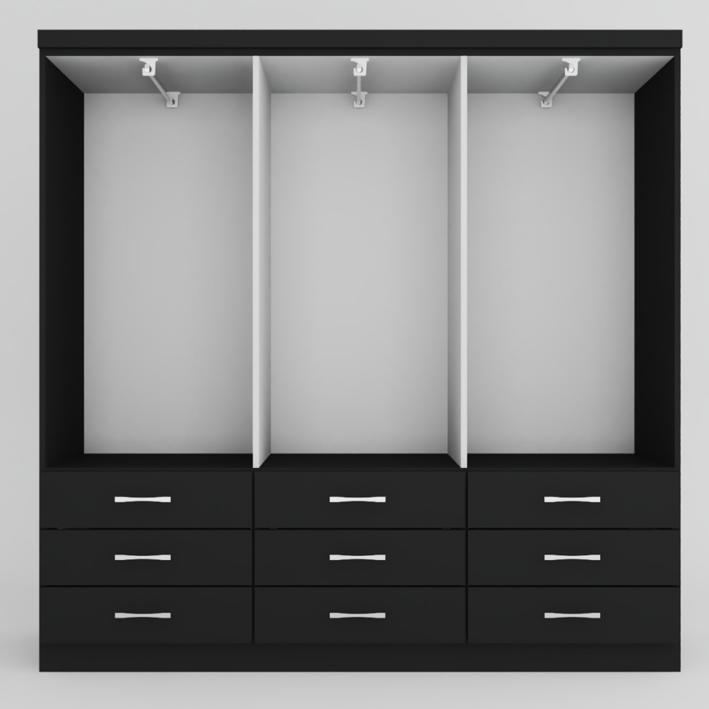 Guarda-Roupa Casal Bergamo 6 Portas 9 Gavetas — imagen 3