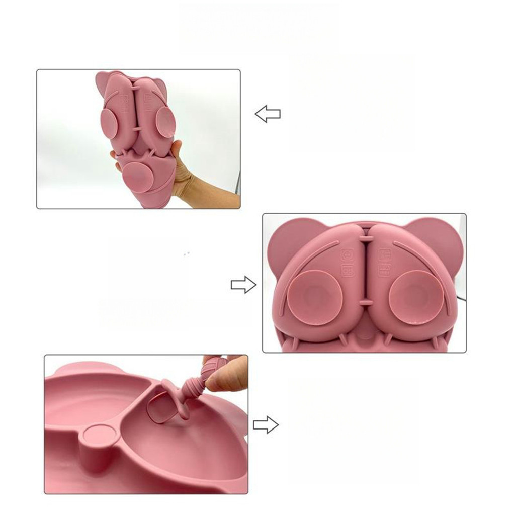 Kit Talheres bebê silicone 4/6/8 Peças Talheres Infantil Com Ventosa Canudo Colher Babador Garfo — imagen 8