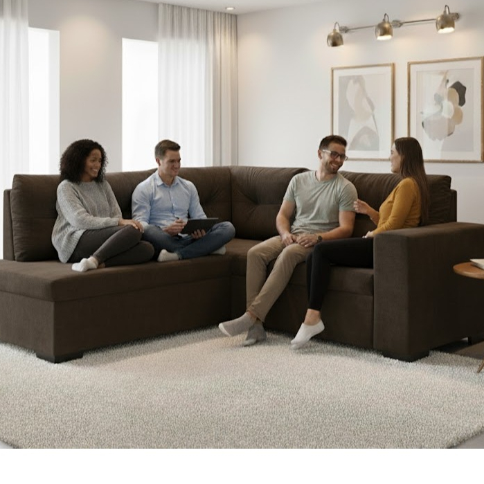 Sofá De Canto Lily Com Design Moderno E Aconchego — imagen 2
