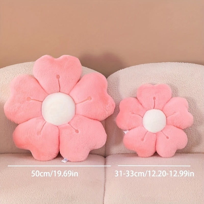 Almofada Macia De Pelúcia Com Flor De Margarida-Decorativa Aconchegante Para Cama E Sofá , Branco/Rosa , 13.7 Polegadas — imagen 6