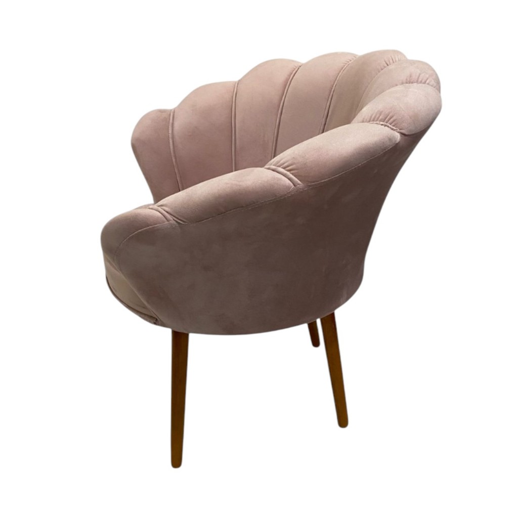Poltrona Decorativa Pétala luxo Tecido Veludo Pés Palito Sala, quarto e recepção. — imagen 8