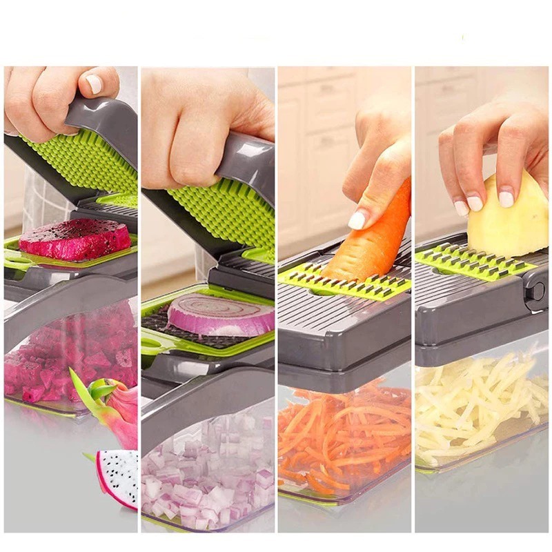 Fatiador Profissional Multifuncional 16 em 1 de Aço Inoxidável - Ideal para Vegetais, Frutas e Legumes — imagen 4