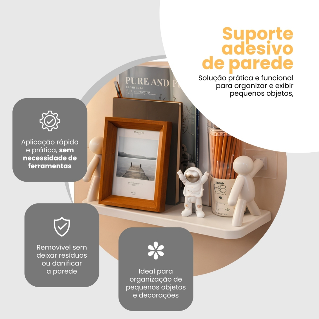 Kit 3 Suportes Prateleiras Multifuncional Boneco Casa Banheiros Organizador Casa Banheiro Resistente — imagen 4
