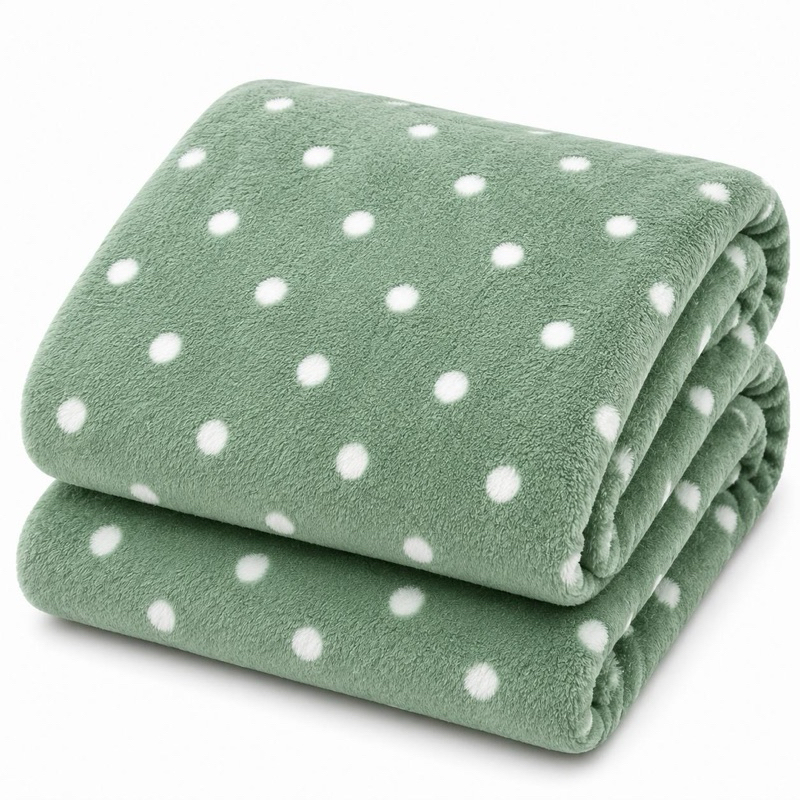 Manta Cobertor Casal Queen Mantinha Inverno Microfibra Plush Antialérgico Quentinho Estampada Poá — imagen 5