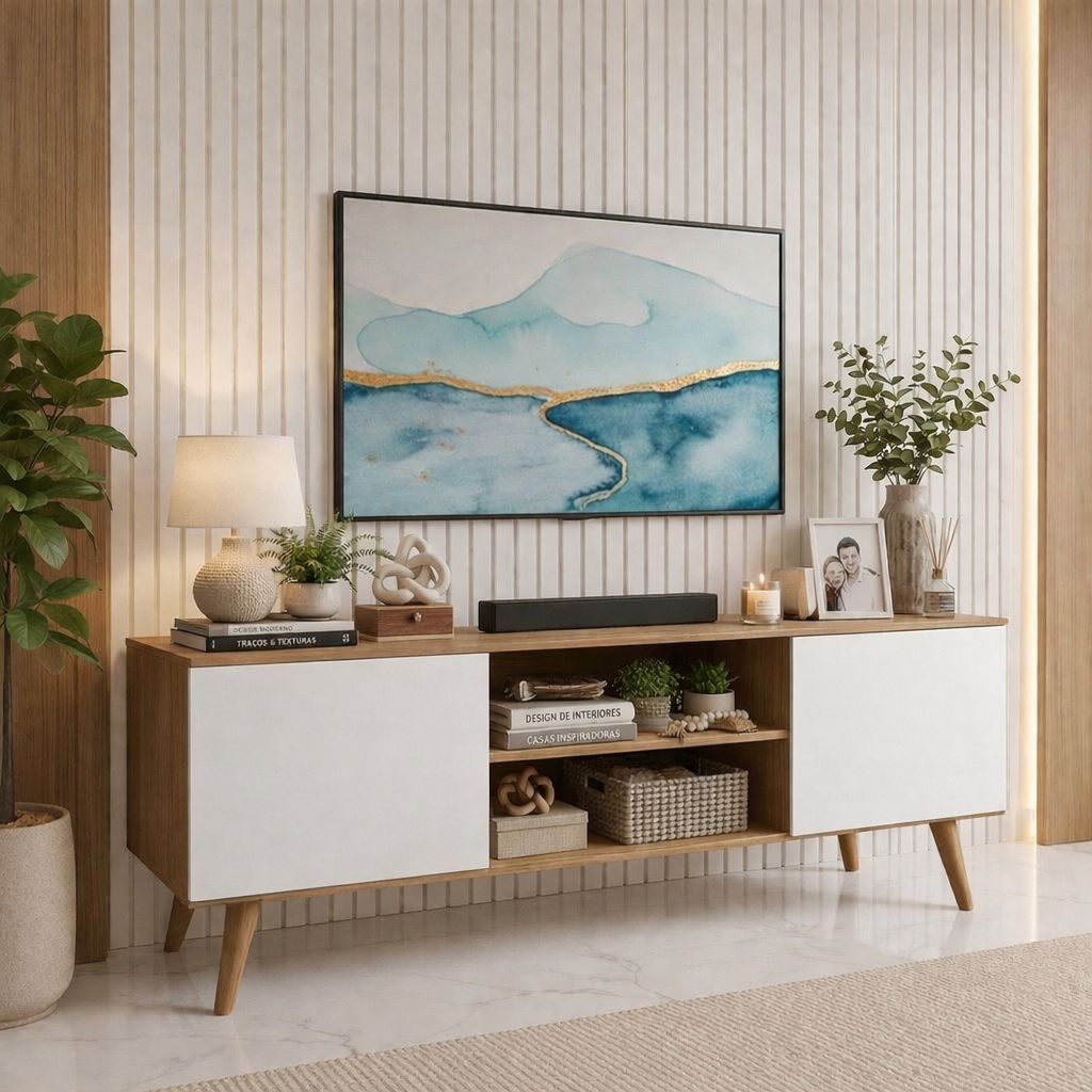 QUEIMA DE ESTOQUE - Buffet Balcão com 3 Portas e 1 Prateleira Multiuso - p/ Sala Estar ou Escritório — imagen 4