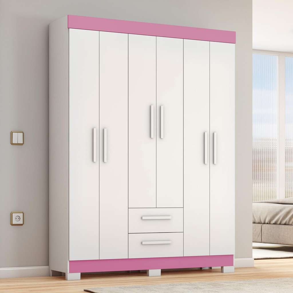 Guarda-Roupa com 6 Portas e 2 Gavetas NT6015 Notável Móveis — imagen 3