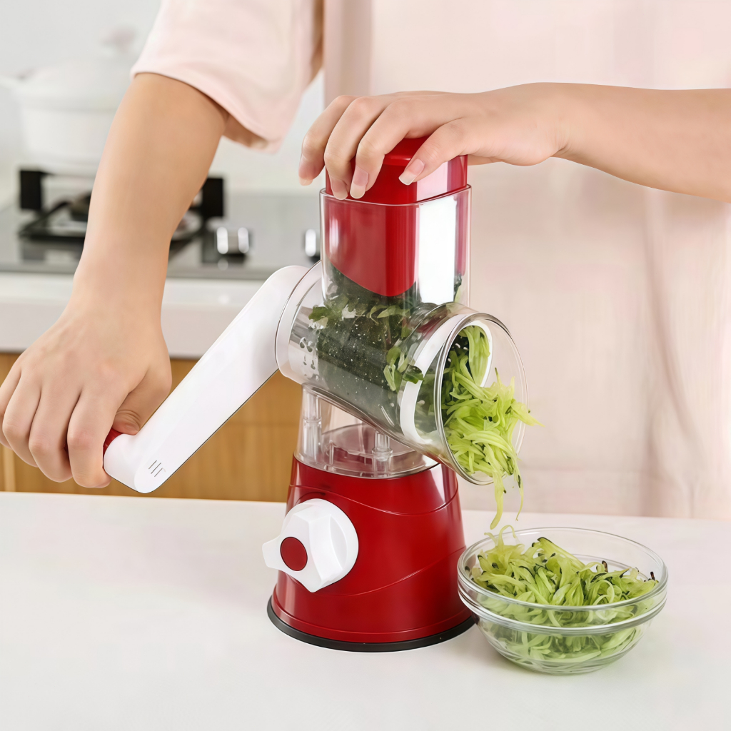 Cortador Fatiador Ralador Frutas Legumes Verduras Queijos Cozinha 3 Peças Tabletop -U11 — imagen 3