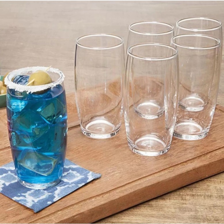 Kit 6 Copos ou Taça De Vidro + 6 Pratos Fundos Vidro Resistente Mesa Jogo Cozinha Refeição Decoração — imagen 5
