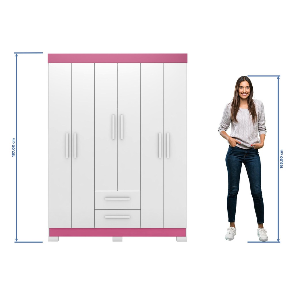 Guarda-Roupa com 6 Portas e 2 Gavetas NT6015 Notável Móveis — imagen 6