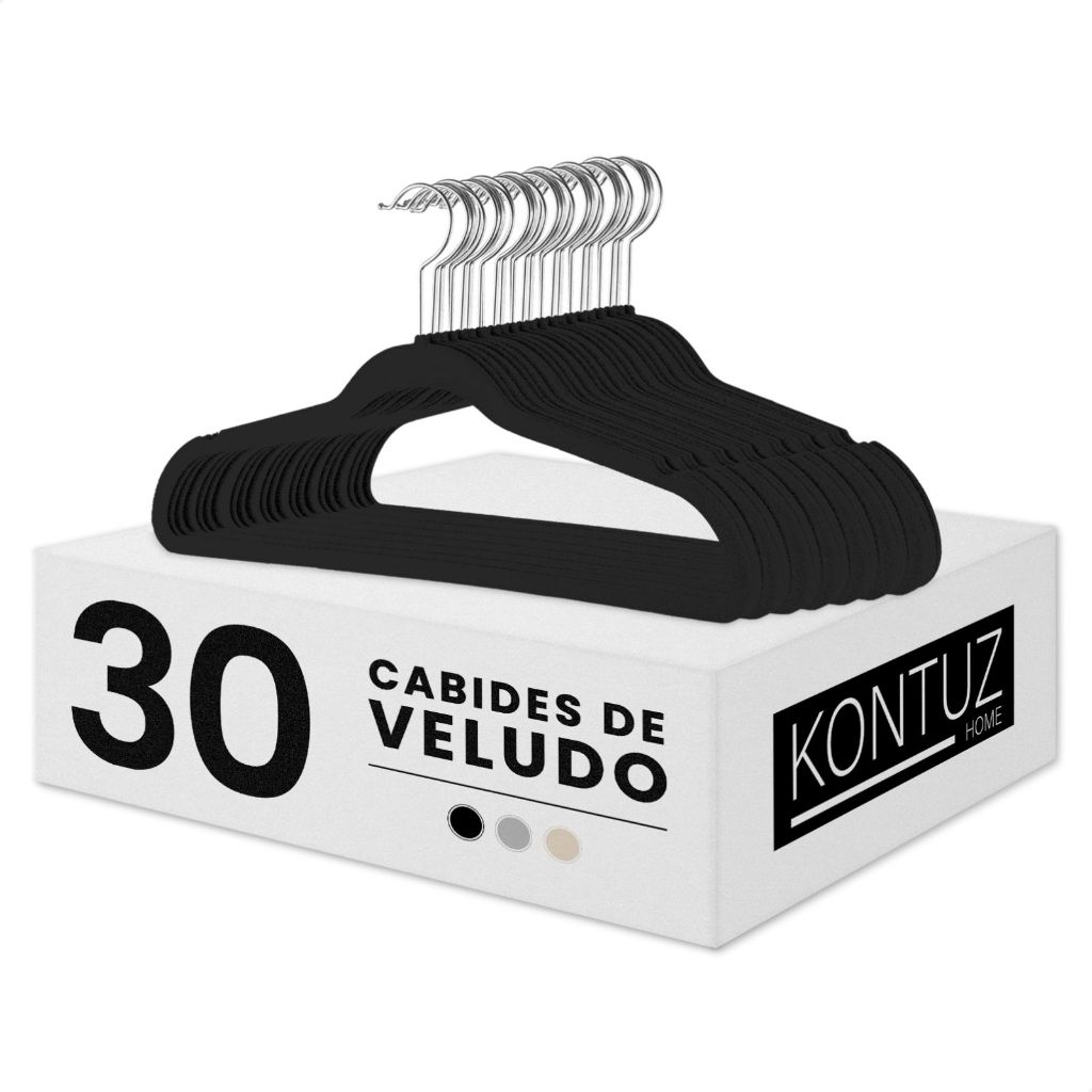 Kit Cabides Veludo Para Roupas Adulto 30 Unidades Fino Resistente — imagen 2
