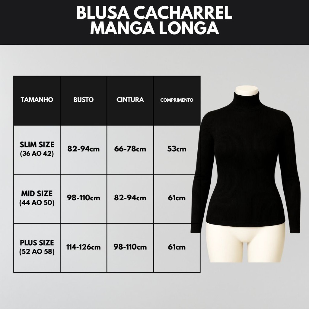 KIT 3 Blusa Termica Feminina Blusa De Frio Feminina Blusa Gola Alta Feminino Blusas Cacharrel — imagen 2