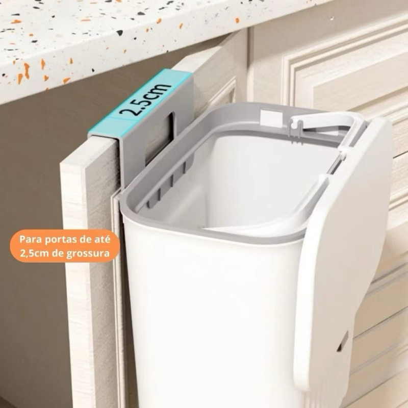kit banheiro lixeira suspensa+Escova de Silicone p/Vaso Sanitário 2em1 Base de Banheiro Privada-acessorios para banheiro — imagen 8
