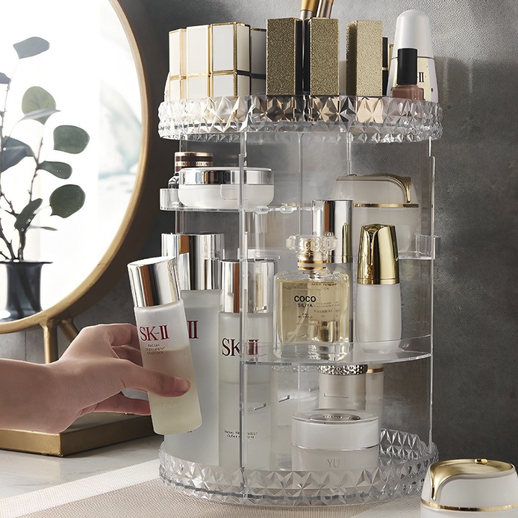 Organizador de maquiagem Acrílico  Giratório 360º Suporte Para Cosméticos — imagen 5