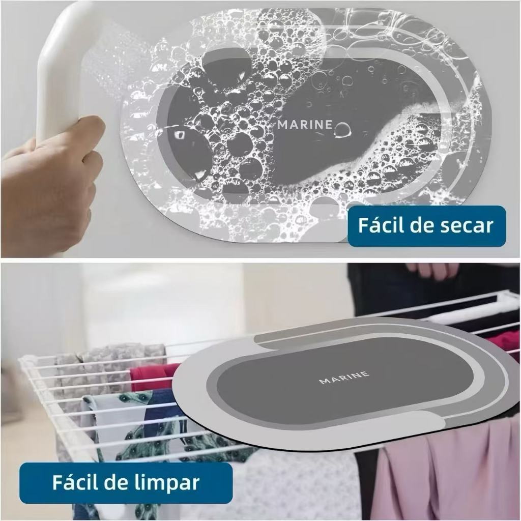 kit Tapete para Banheiro de Secagem Rápida e Super Absorvente Ideal para Chuveiro Cozinha e Varanda — imagen 2