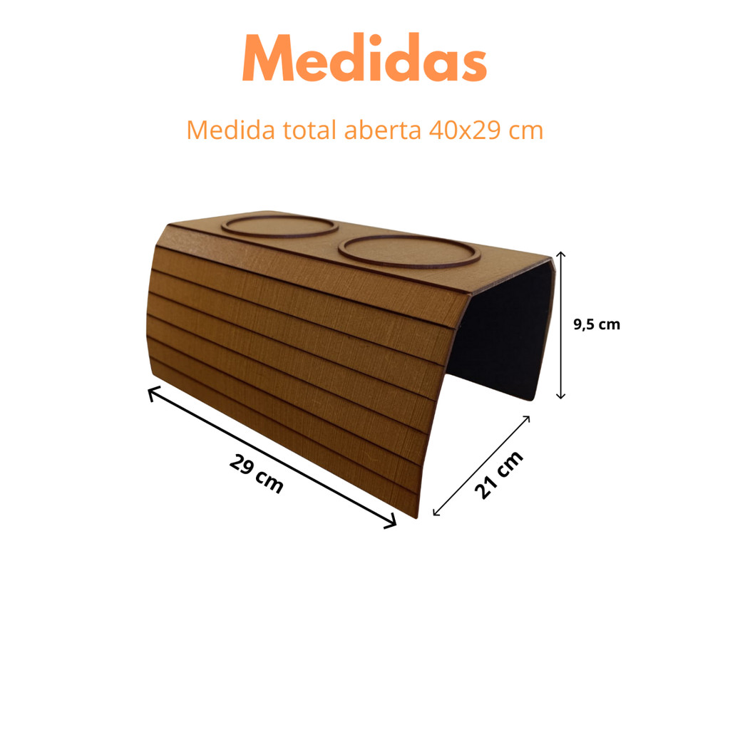 Kit 2 Esteiras Porta Copo Braço Suporte de Sofa Apoio Para Bebidas — imagen 4