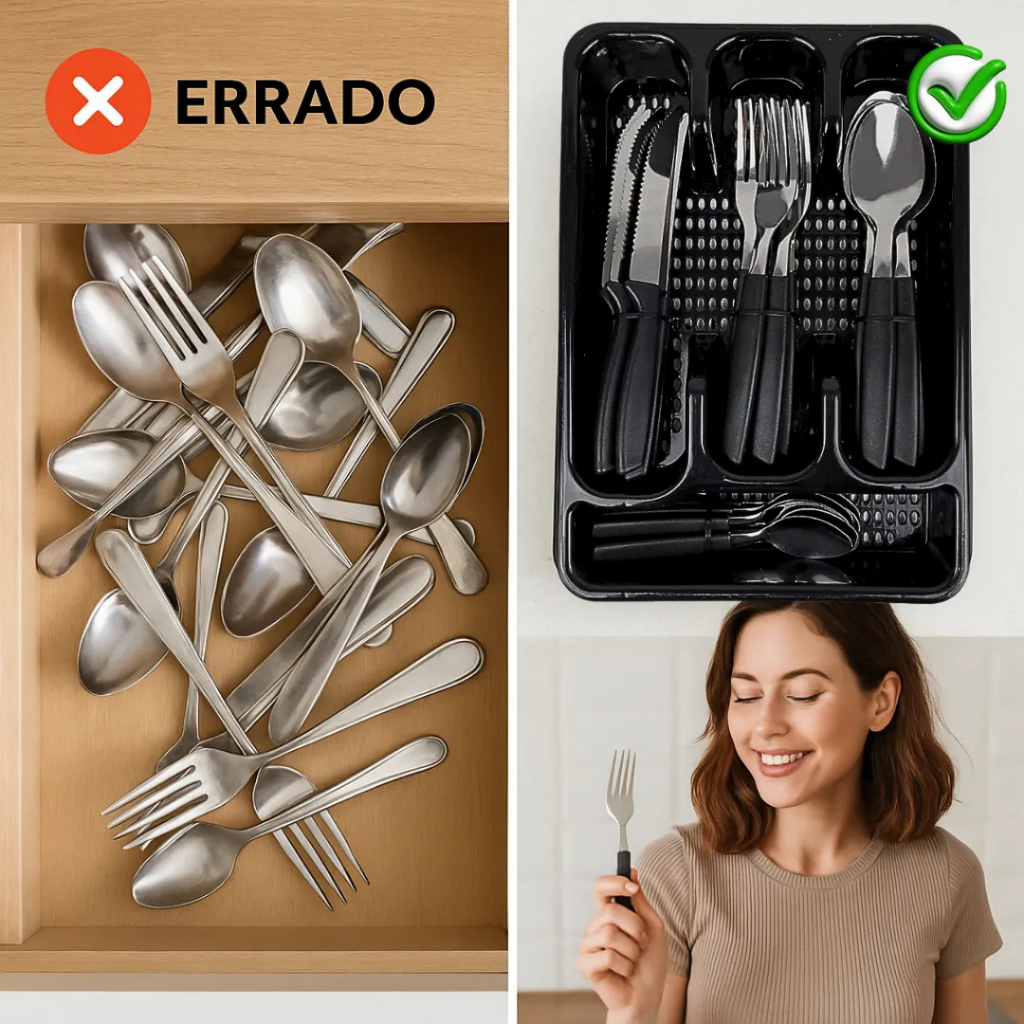 Jogo De Talheres Inox Com 24 Peças + Suporte Gaveteiro — imagen 4