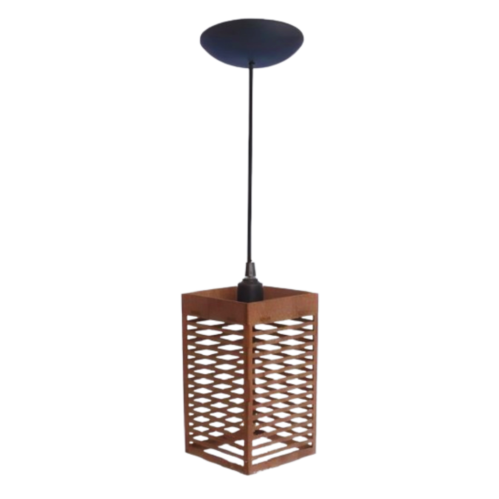 Kit 3 Luminária Pendentes Oriental Para Sala Cozinha Escritório Bivolt Cor Marrom - 3tm — imagen 2
