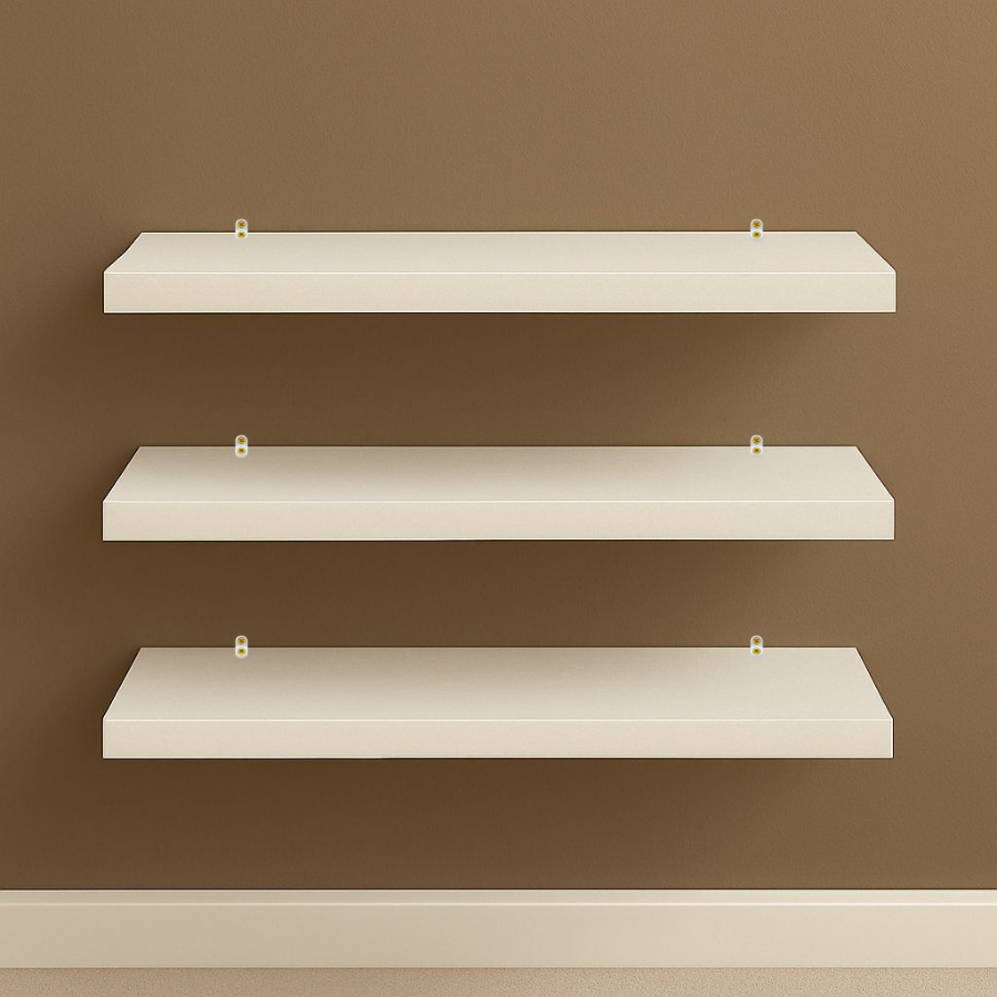 Kit Prateleiras MDF Branco Luxo Nicho Multiuso Sala Cozinha Quarto Banheiro Com Kit De Instalação — imagen 2