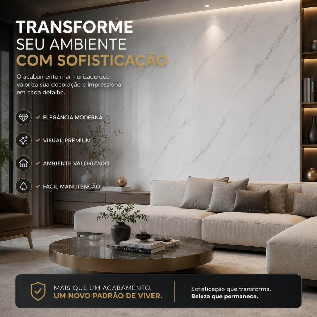 Kit 10 ou 20 Adesivos de Parede 60x30 Revestimento em Mármore 3D Placas Banheiro Cozinha Lavabo Cerâ — imagen 6