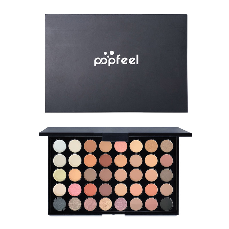 Conjunto Essential De Maquiagem Para Olhos Popfeel - Paleta De 40 Cores Matte E Shimmer, Máscara, Lápis E Pincel — imagen 7