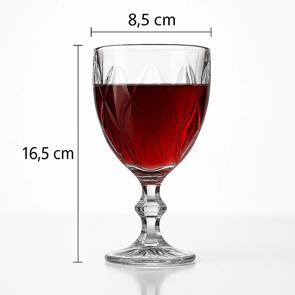 Kit 6 Copos ou Taça De Vidro + 6 Pratos Fundos Vidro Resistente Mesa Jogo Cozinha Refeição Decoração — imagen 7