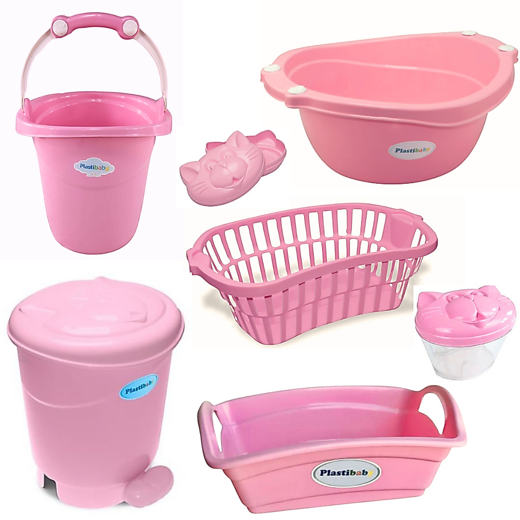 KIT BANHEIRA DE BEBÊ DECORADA LUDICA PLASUTIL + KIT HIGIENE URSO 5 PEÇAS + BACIA LIXEIRA BALDE SABONETEIRA PORTA CHUPETA — imagen 6