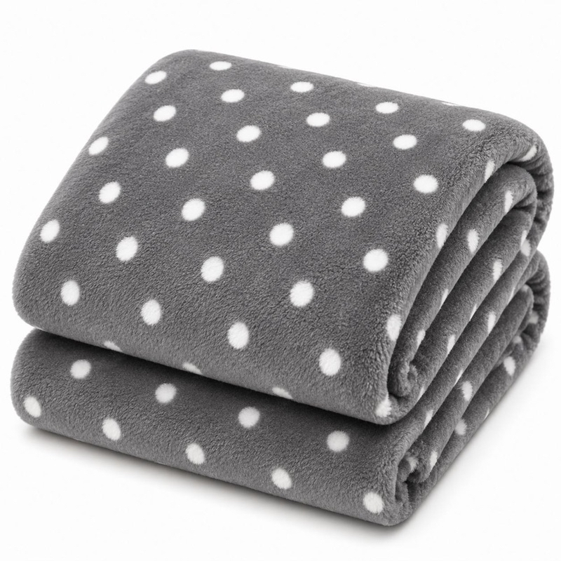 Manta Cobertor Casal Queen Mantinha Inverno Microfibra Plush Antialérgico Quentinho Estampada Poá — imagen 6