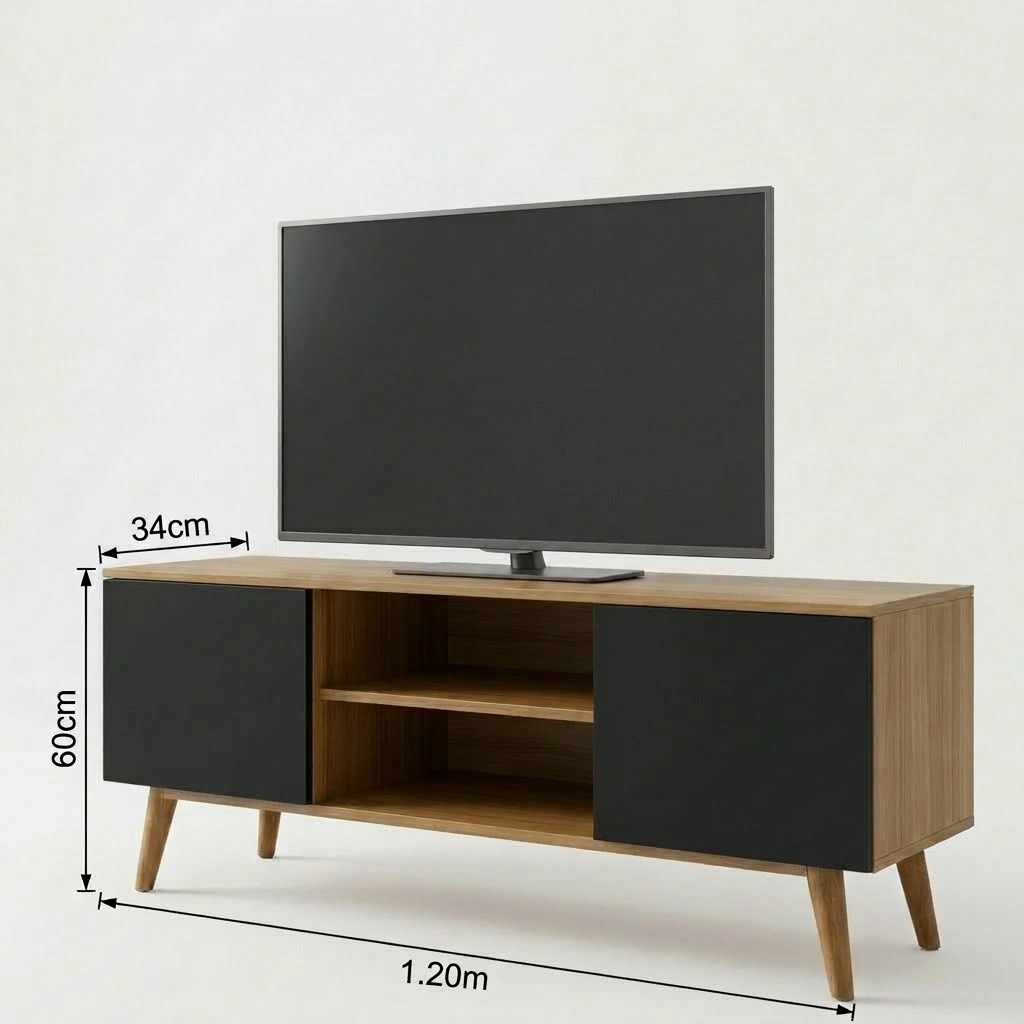 QUEIMA DE ESTOQUE - Buffet Balcão com 3 Portas e 1 Prateleira Multiuso - p/ Sala Estar ou Escritório — imagen 5
