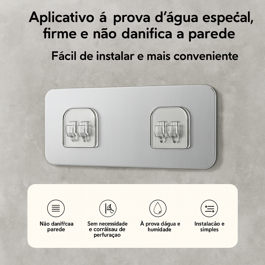 Prateleiras para Banheiro com Suporte e Alto Adesivos – Organizador de Shampoo, Sabonete, Cozinha e Lavanderia — imagen 3