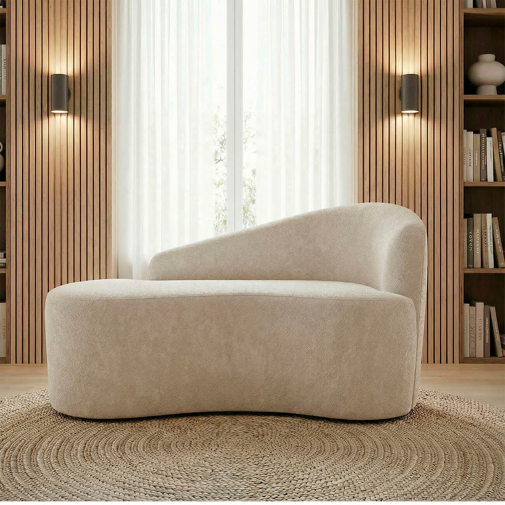 Mini Sofá Orgânico 2 Lugares Curvo Aurea Elegante Suede