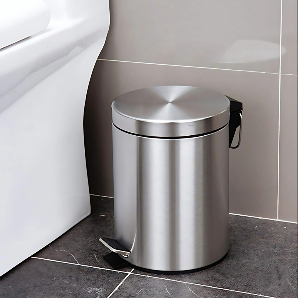Lixeira Banheiro Inox 5 Litros + Escova Sanitária Inox Ou Itens Avulsos — imagen 3